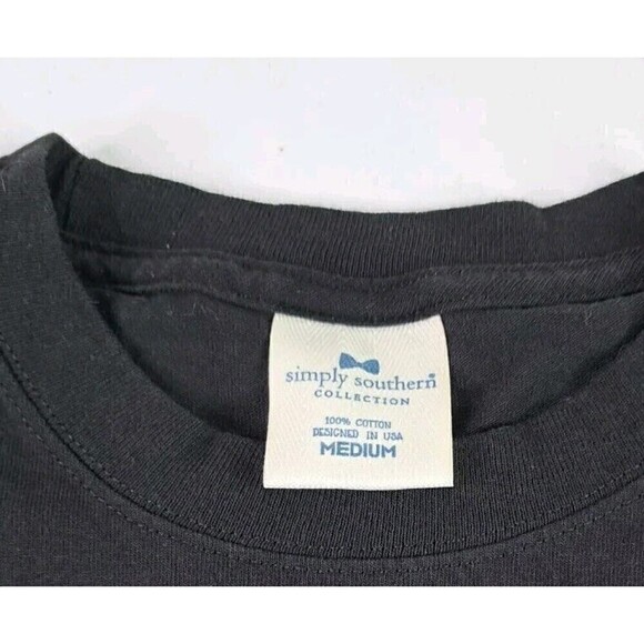 SIMPLY SOUTHERN Women's Black "Blessed Gigi" Long Sleeve Sunflower Tee  Medium - Picture 4 of 6